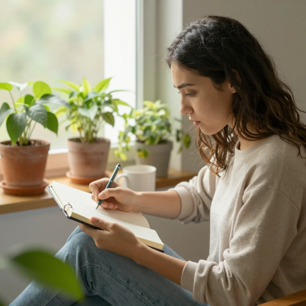 Persona organizando su día con calma para gestionar mejor su energía personal