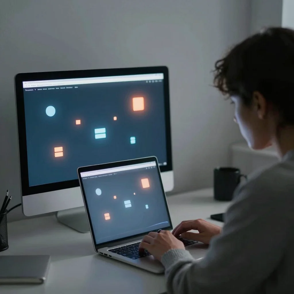 Persona distraída ante un portátil, reflejando el coste invisible de las microdistracciones en el trabajo.