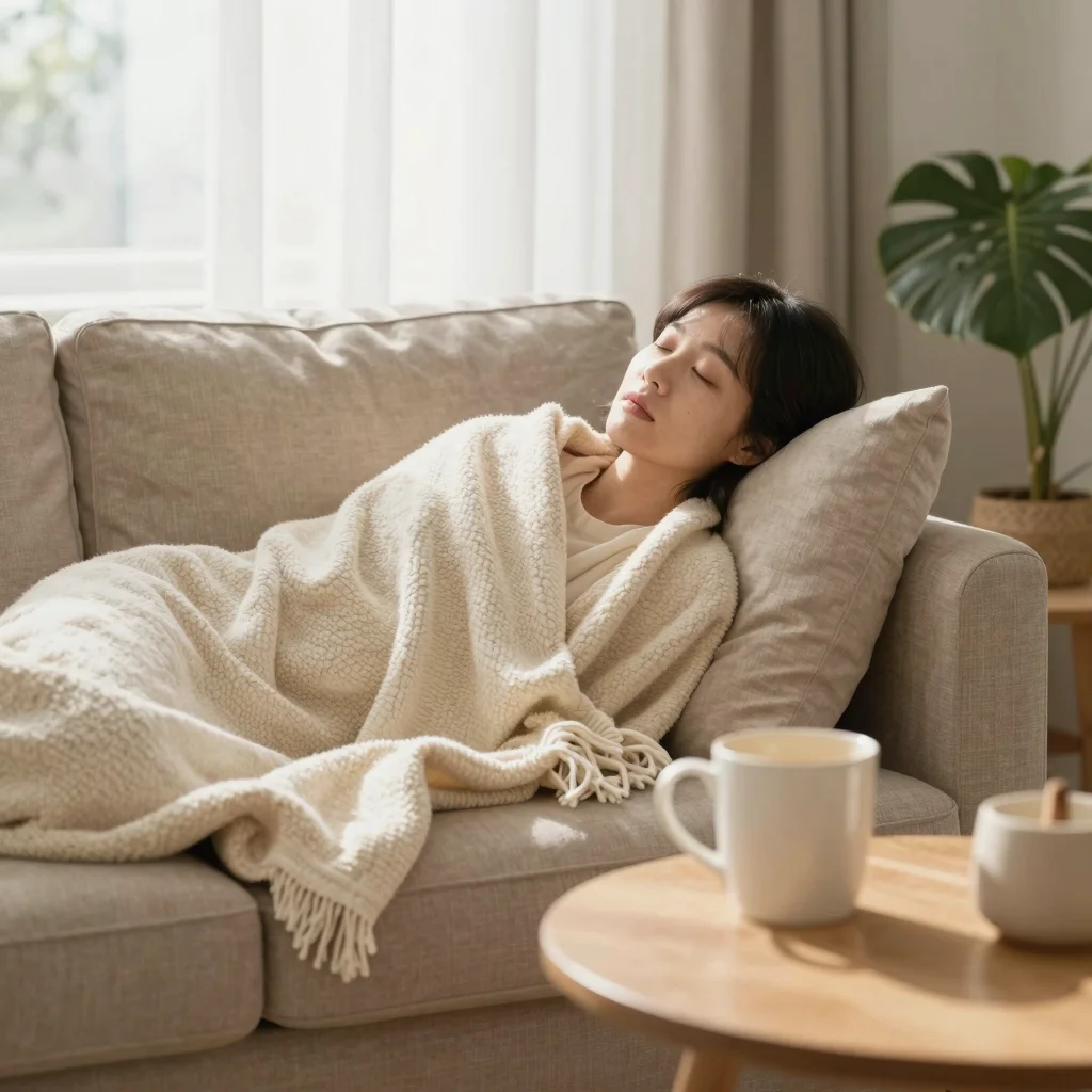 Persona descansando en una siesta de poder en un ambiente tranquilo para recargar energía