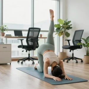 Posturas de yoga para aliviar espalda oficina