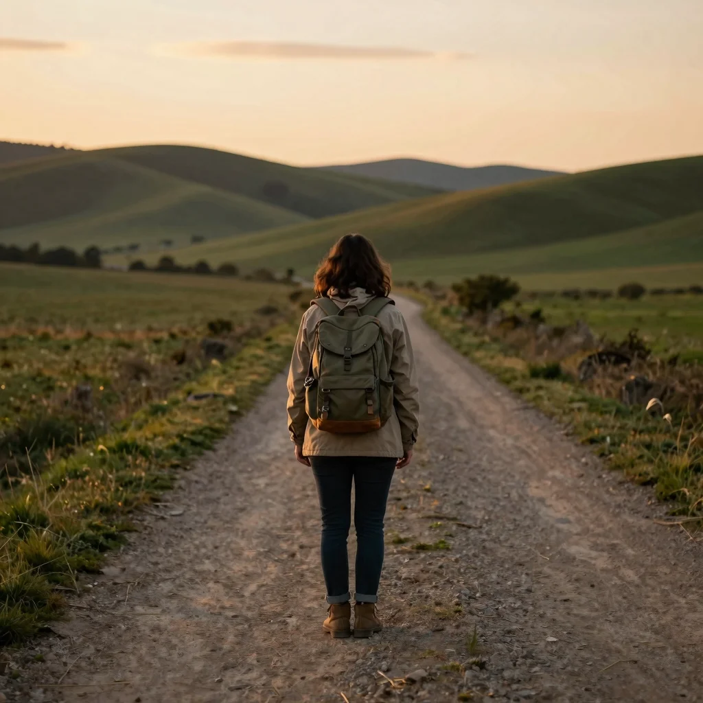Persona reflexiva en un camino al amanecer sobre qué hacer cuando siento que no avanzo en la vida