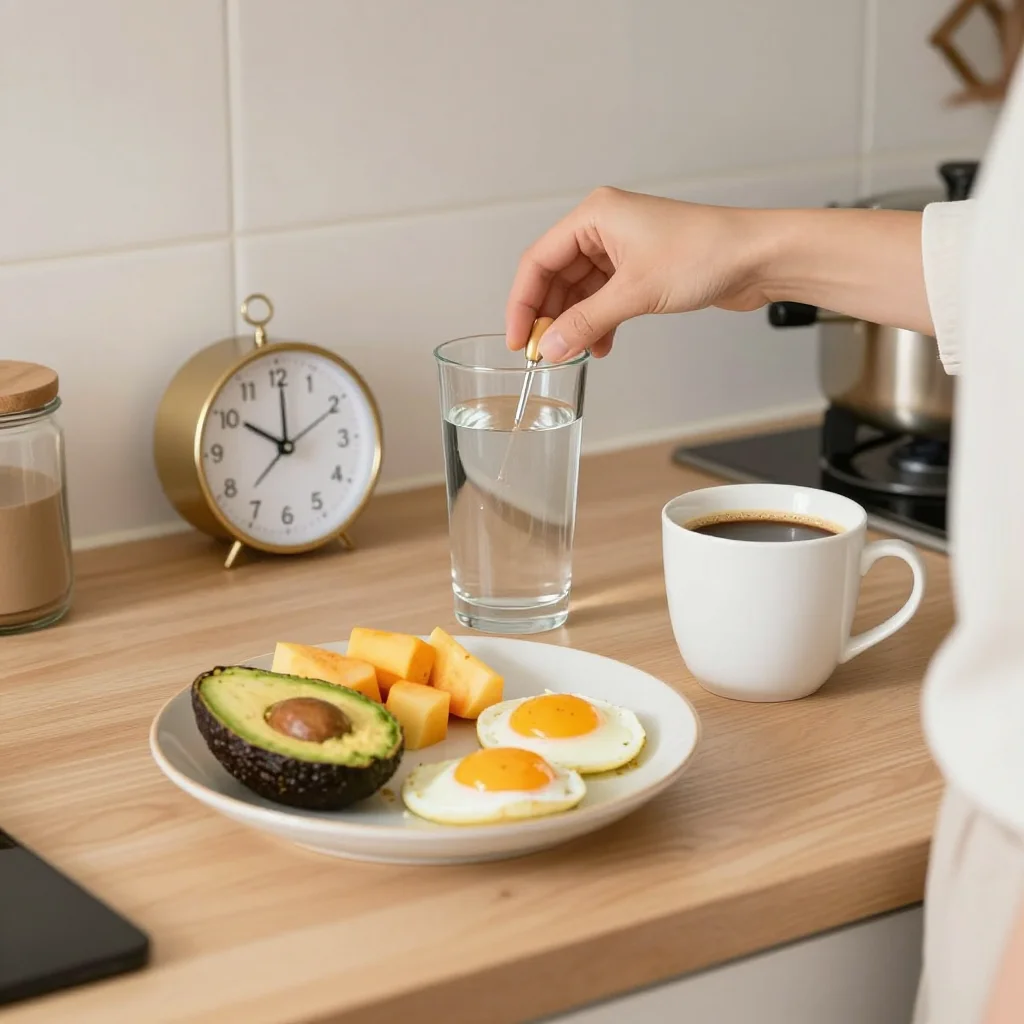 Persona preparando una comida saludable para hacer ayuno intermitente 16/8 de forma fácil