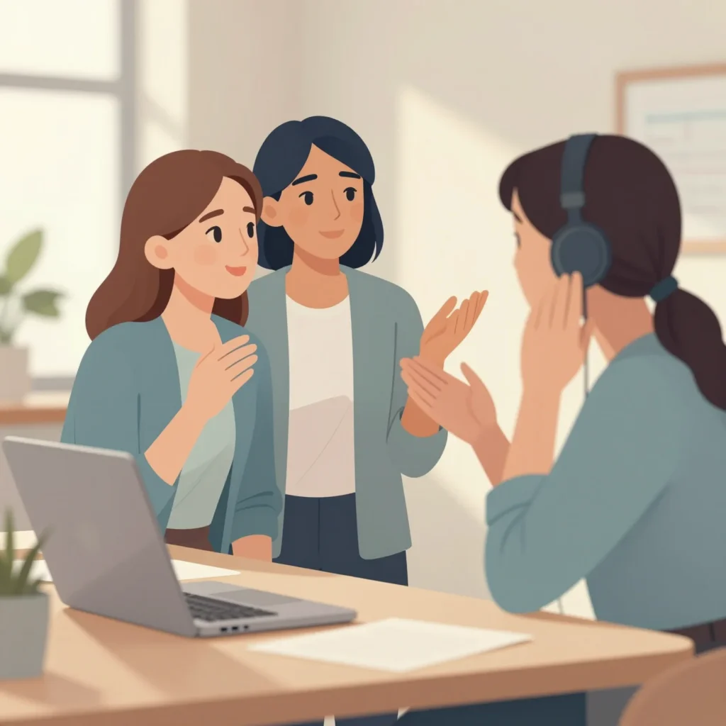 Persona practicando cómo ser más asertivo en una conversación respetuosa y clara