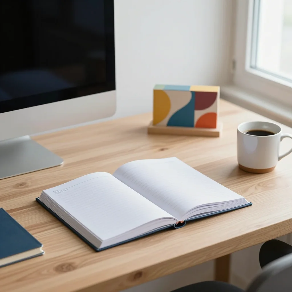 Agenda con bloques de colores que representa el time blocking para organizar tareas diarias.